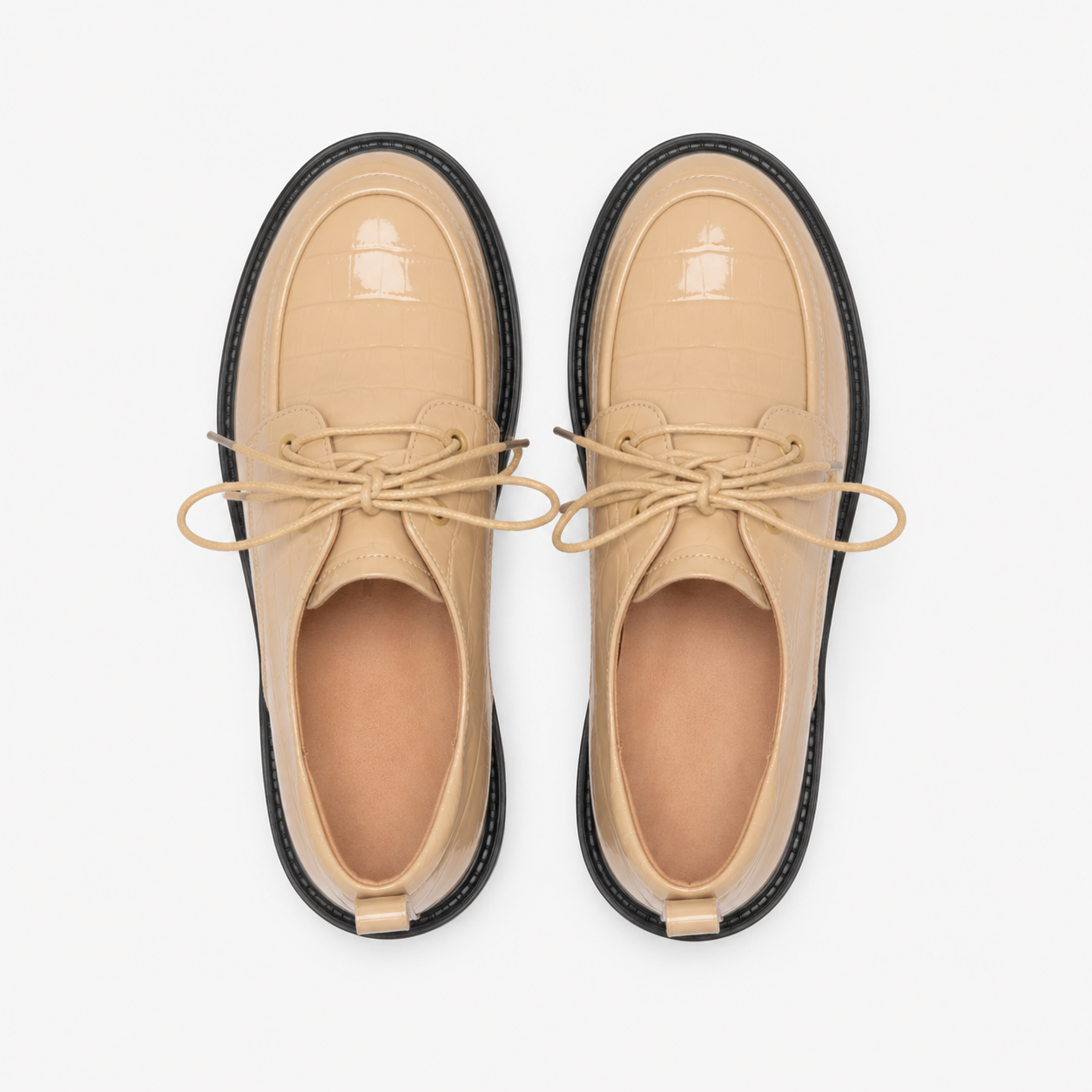 Women's Heeled Loafers with Notched Sole