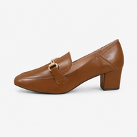 Women's Heeled Loafers – Smooth Leather