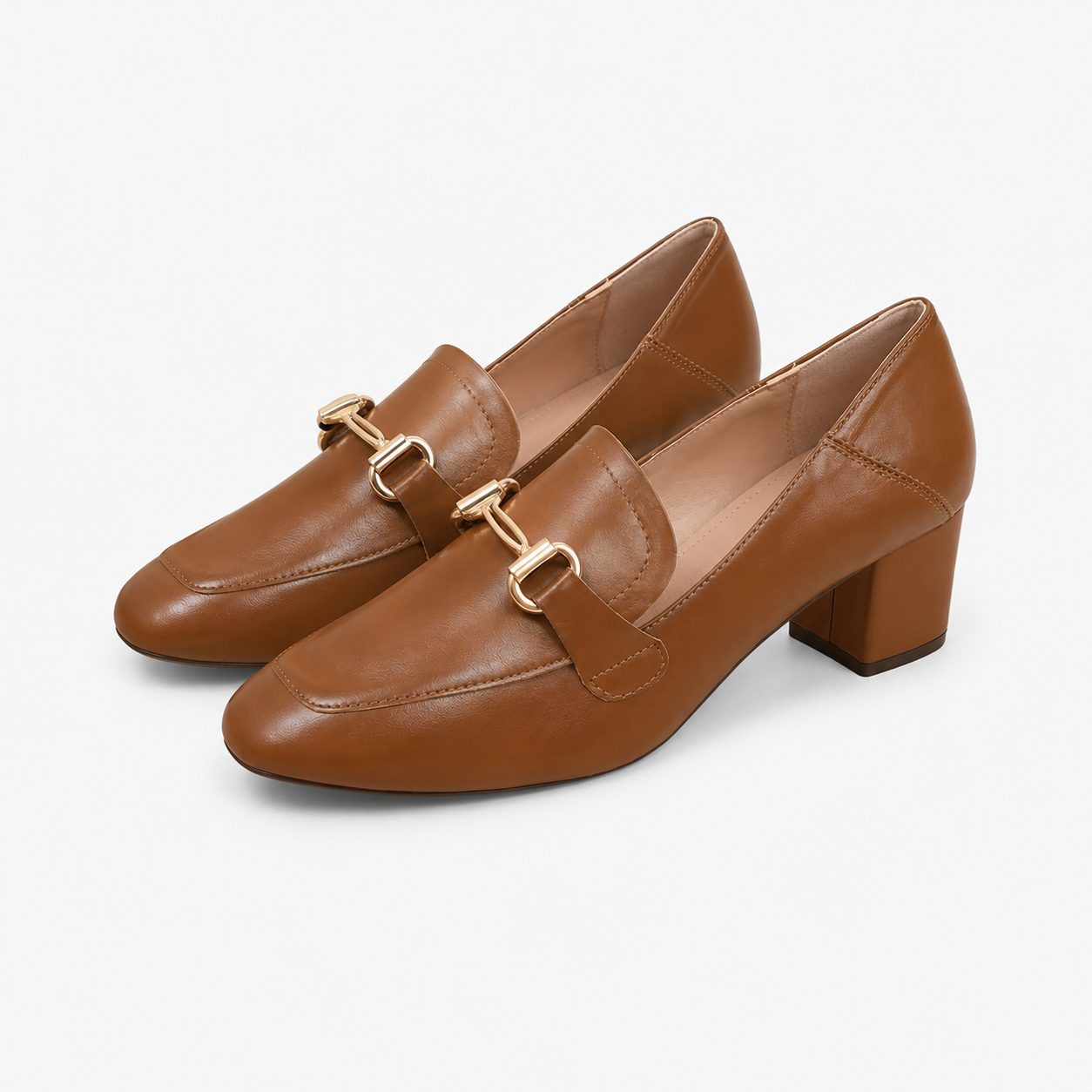 Women's Heeled Loafers – Smooth Leather