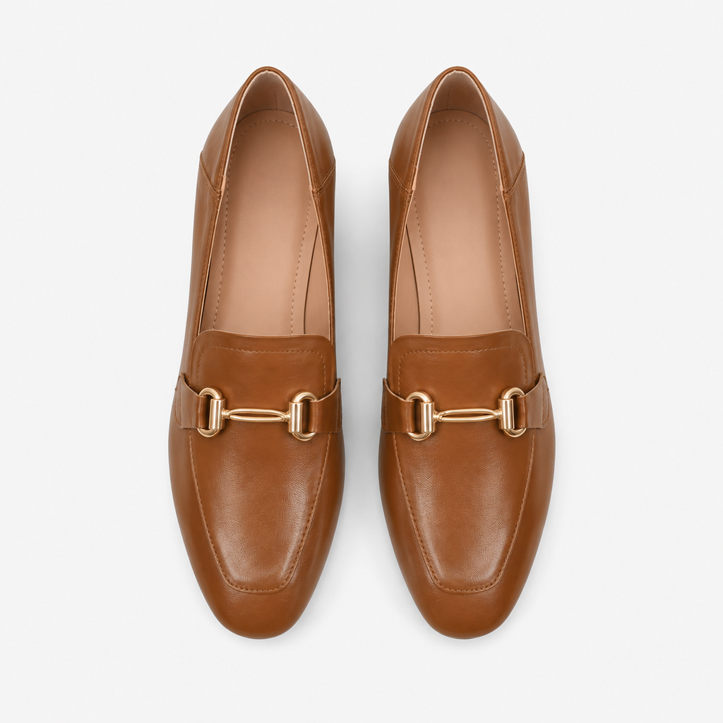 Women's Heeled Loafers – Smooth Leather