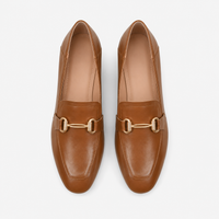 Women's Heeled Loafers – Smooth Leather