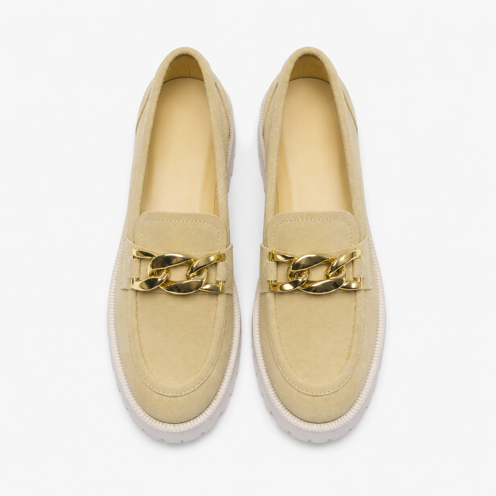 Women's Wedge Loafers with Notched Sole