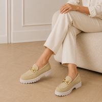 Women's Wedge Loafers with Notched Sole