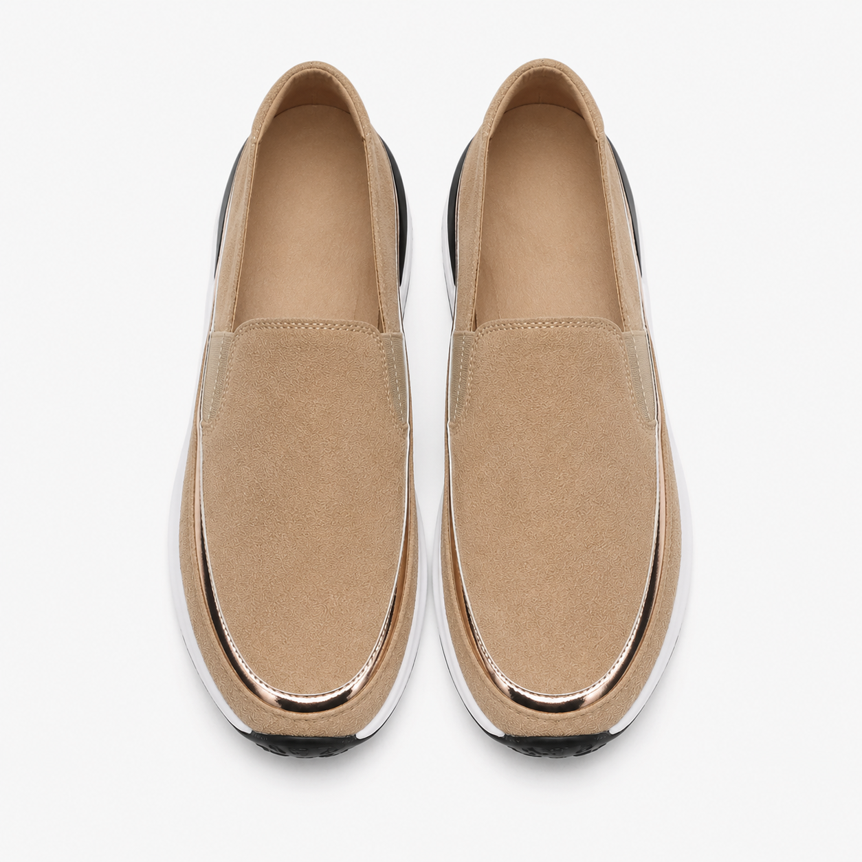 Women's Wedge Loafers with High Sole