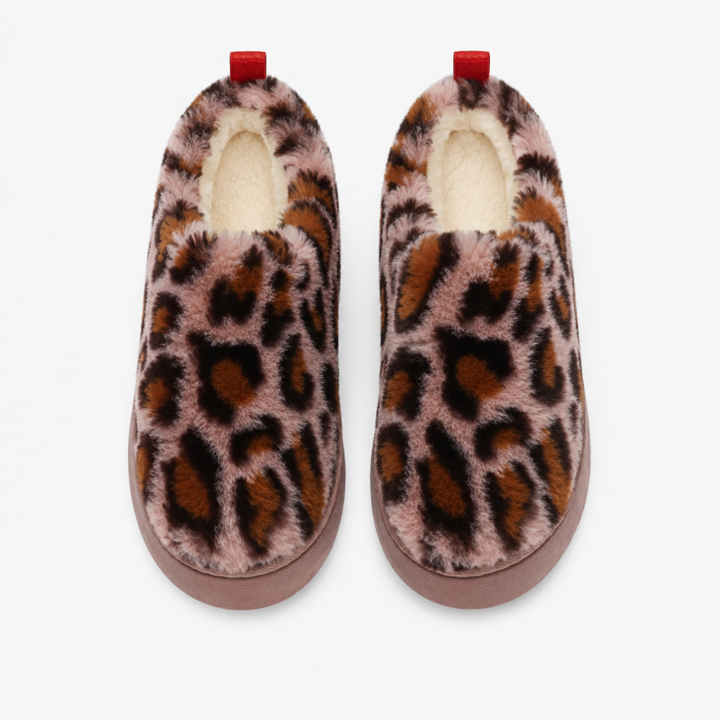 Women's Leopard Loafers with Thick Sole