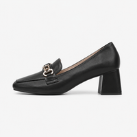 Women's Square-Heel Loafers with Gold Horsebit