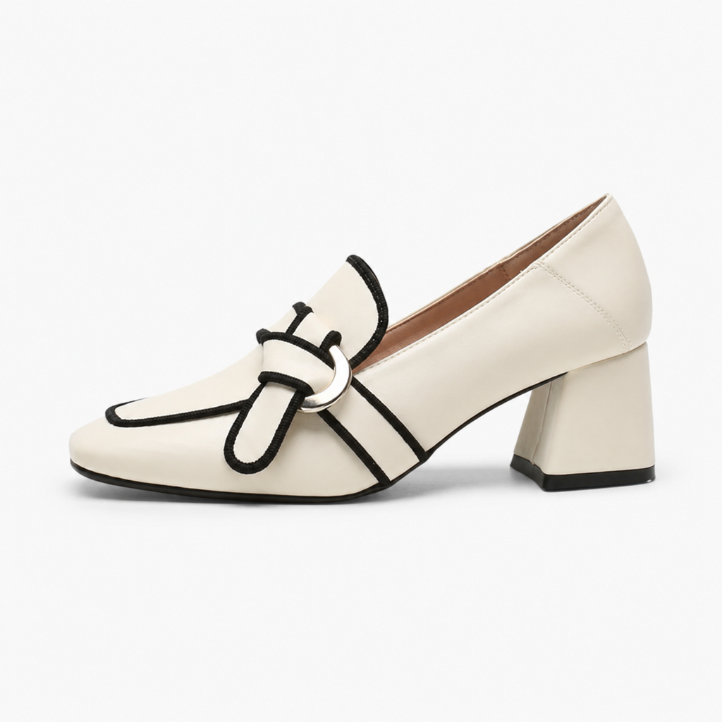 Elegant Women's Square-Heel Loafers
