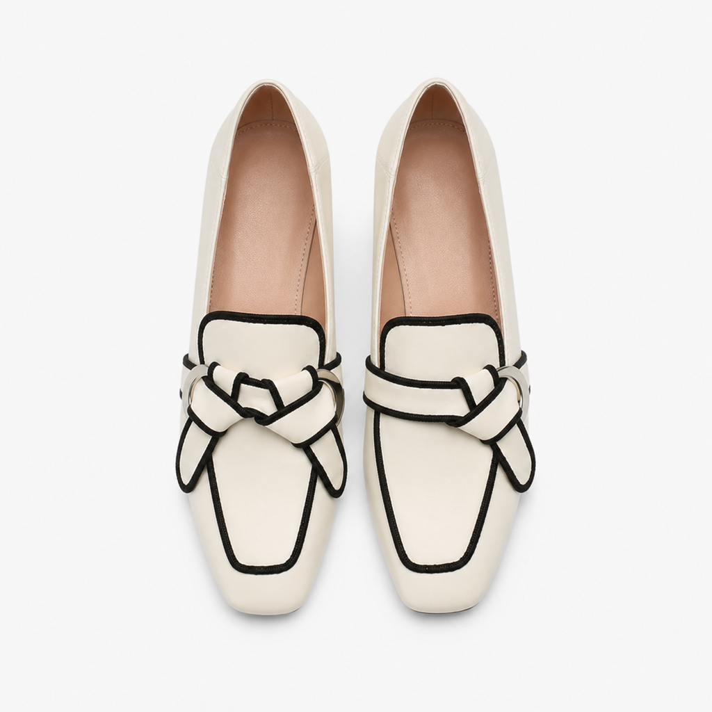 Elegant Women's Square-Heel Loafers