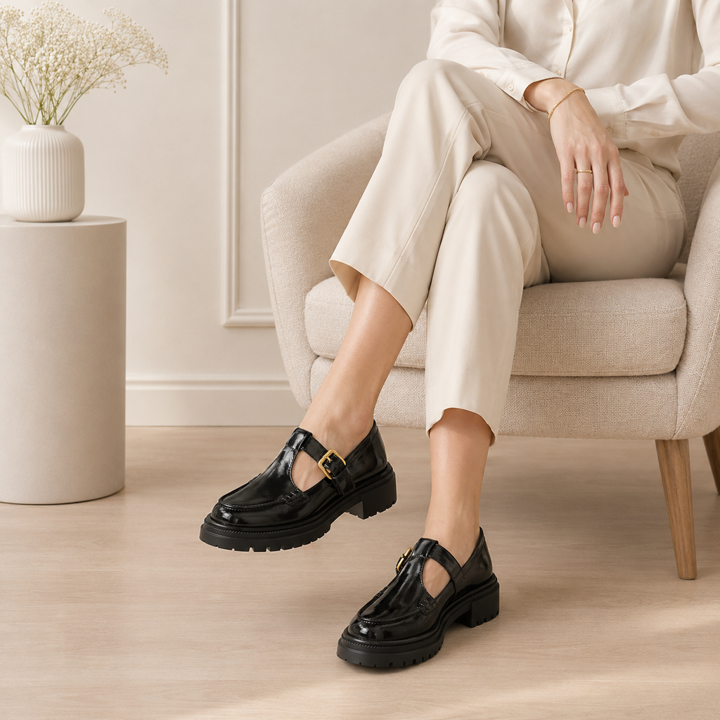 Women's Square-Heel Loafers – Platform