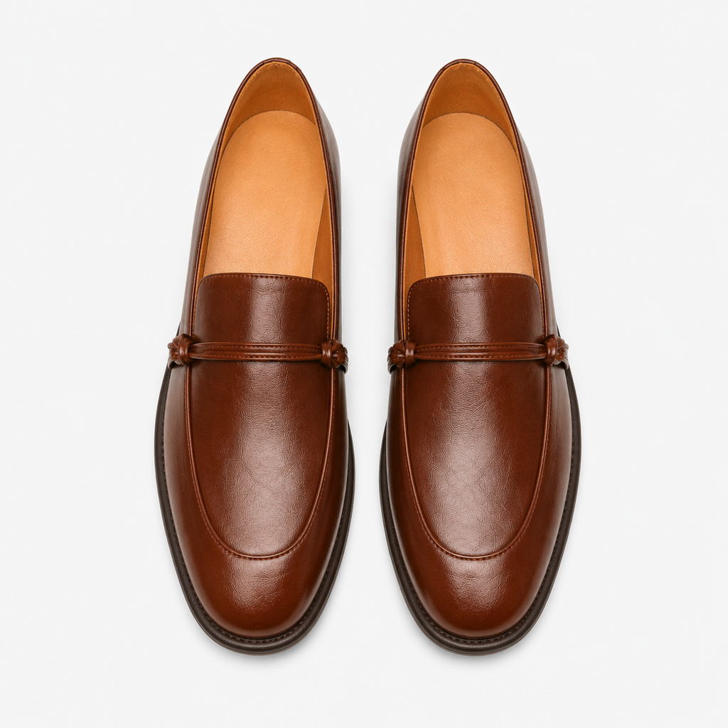 Women's Square-Heel Loafers – Smooth Leather