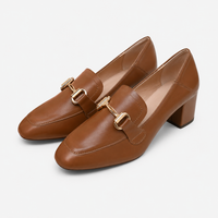 Sophisticated Women's Square-Heel Loafers