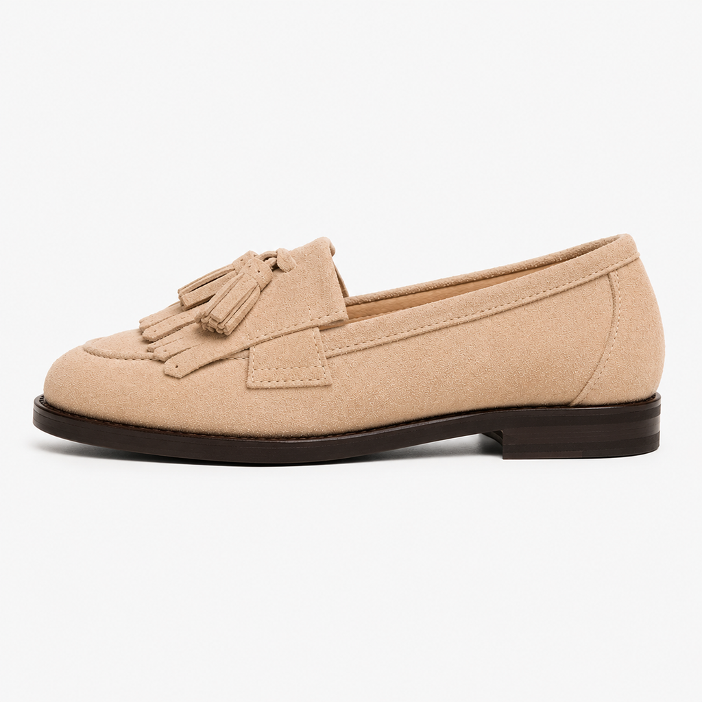 Women's Tassel Loafers – Beige
