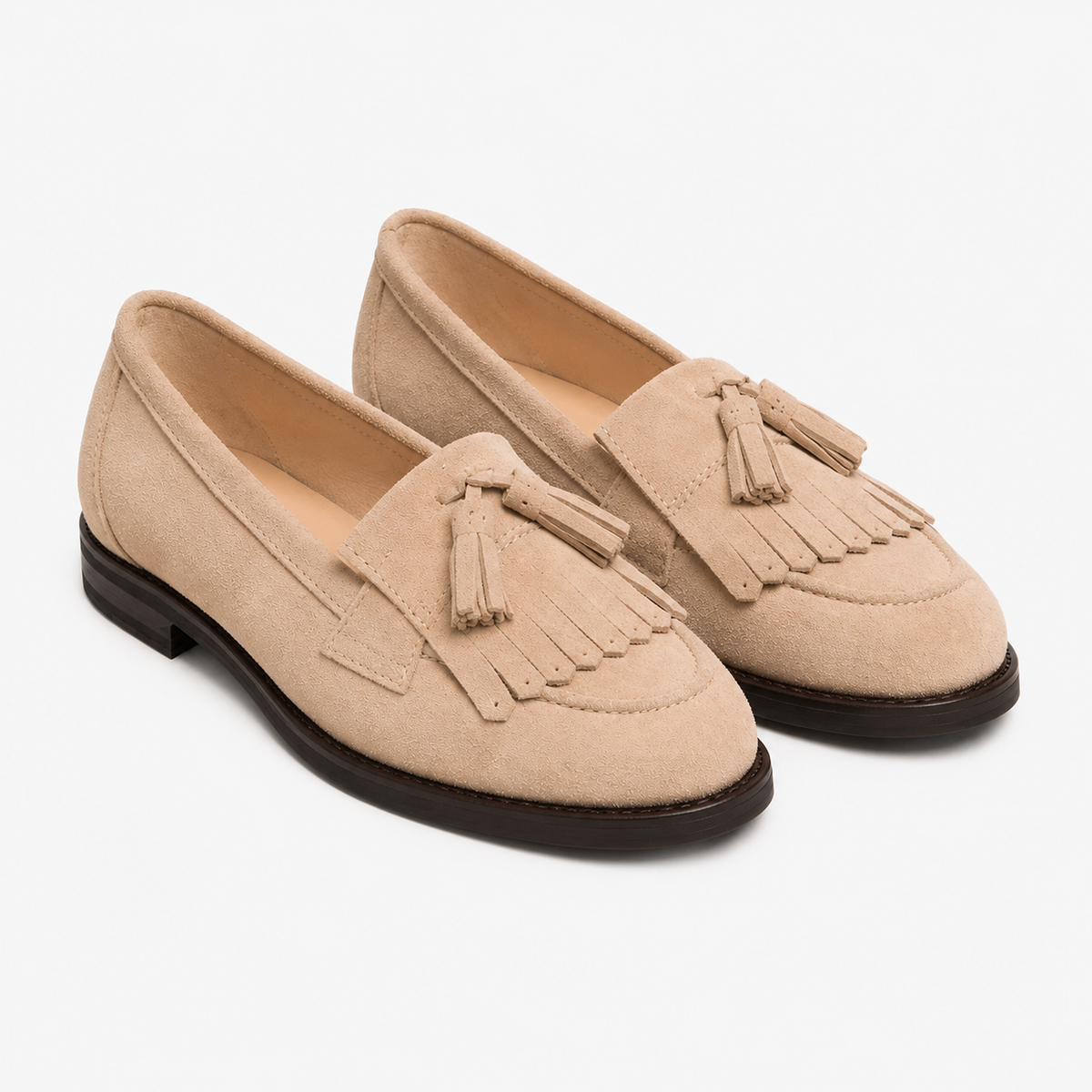 Women's Tassel Loafers – Beige