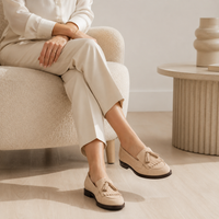 Women's Tassel Loafers – Beige