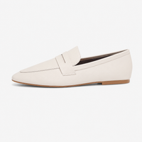 Women's Leather Loafers – White