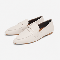 Women's Leather Loafers – White
