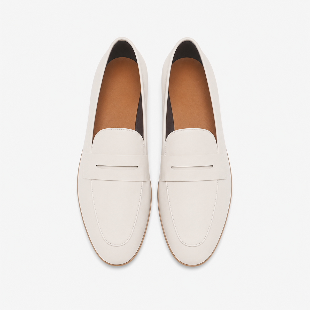 Women's Leather Loafers – White