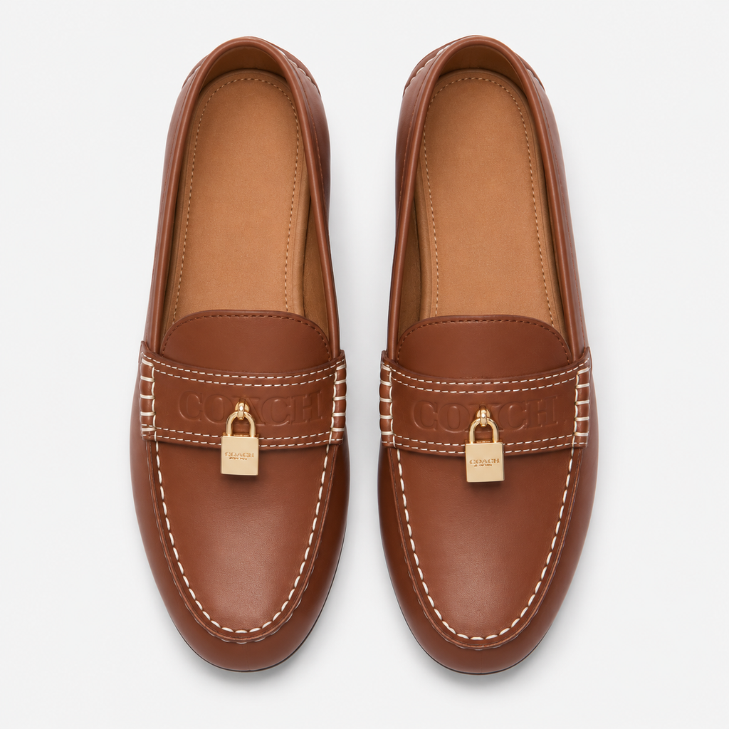 Women's Grained Leather Loafers