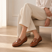 Women's Grained Leather Loafers