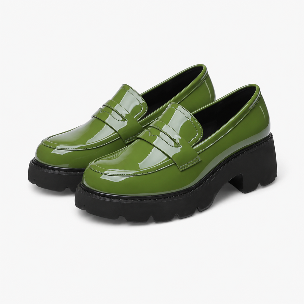 Women's Patent Loafers – Thick Sole