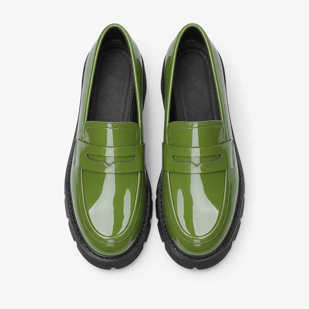 Women's Patent Loafers – Thick Sole