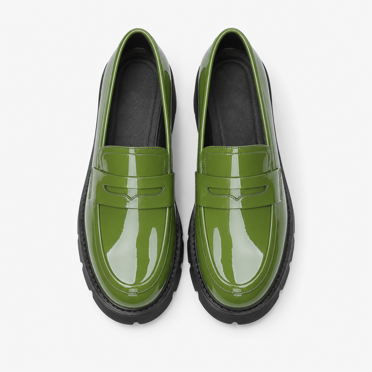 Women's Patent Loafers – Thick Sole