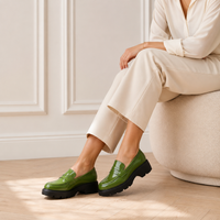 Women's Patent Loafers – Thick Sole