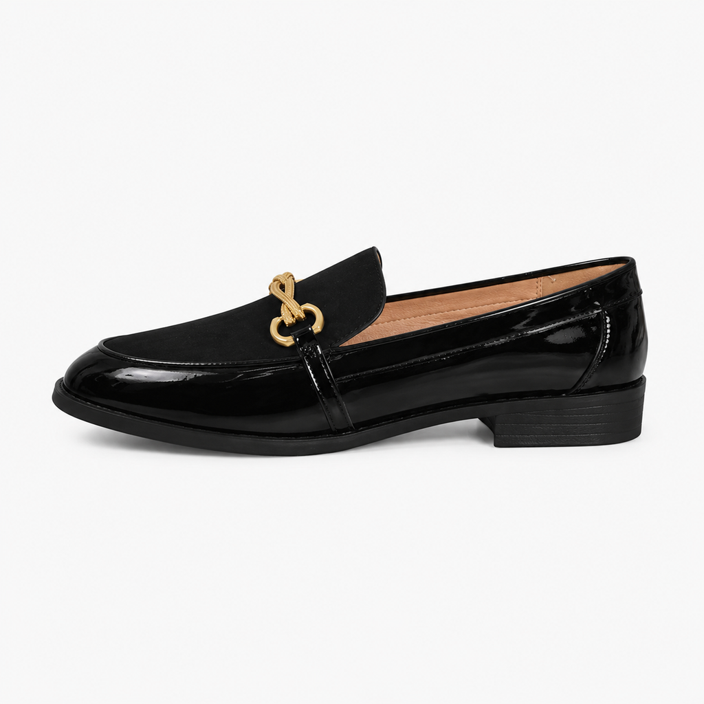 Women's Patent Loafers – Gold Horsebit