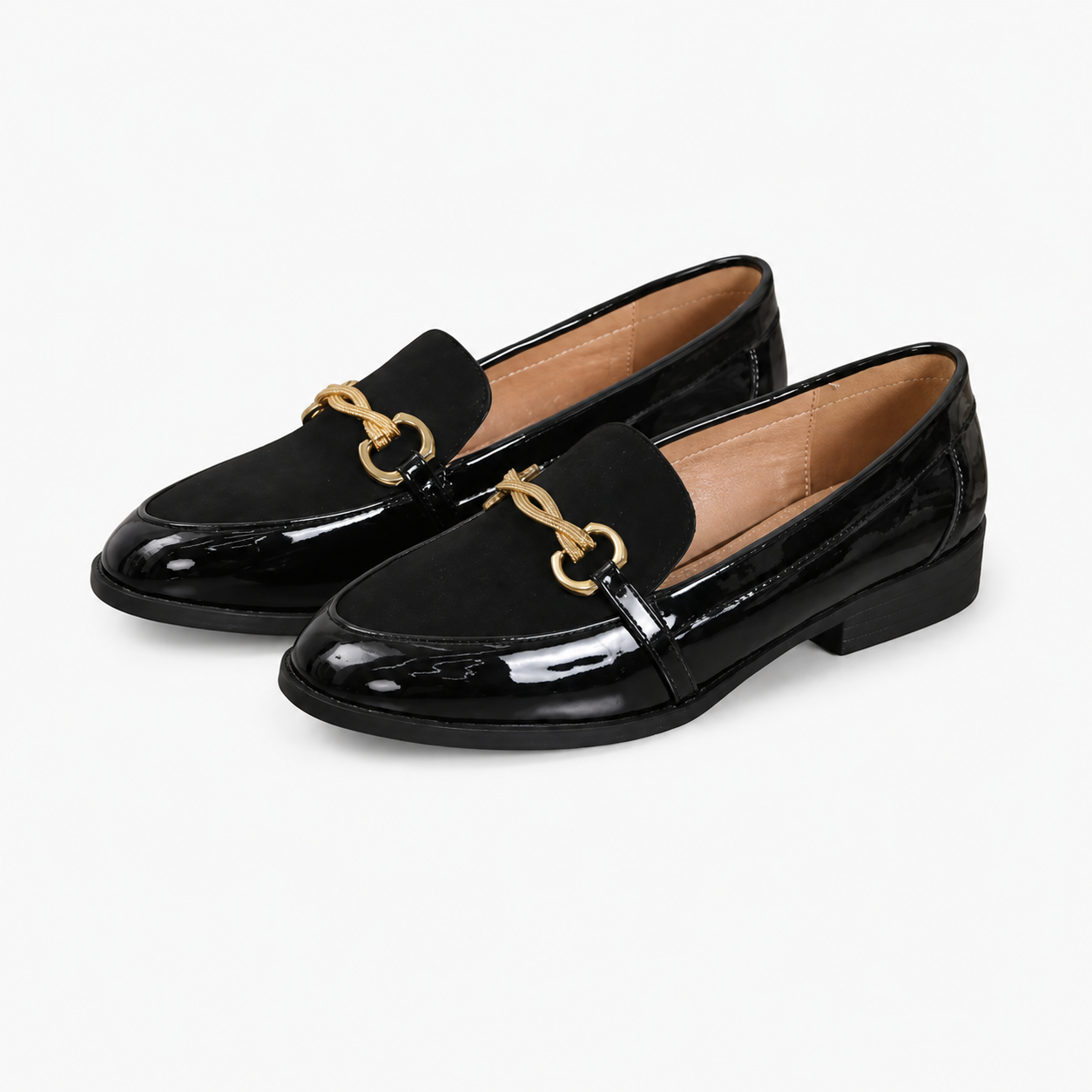 Women's Patent Loafers – Gold Horsebit