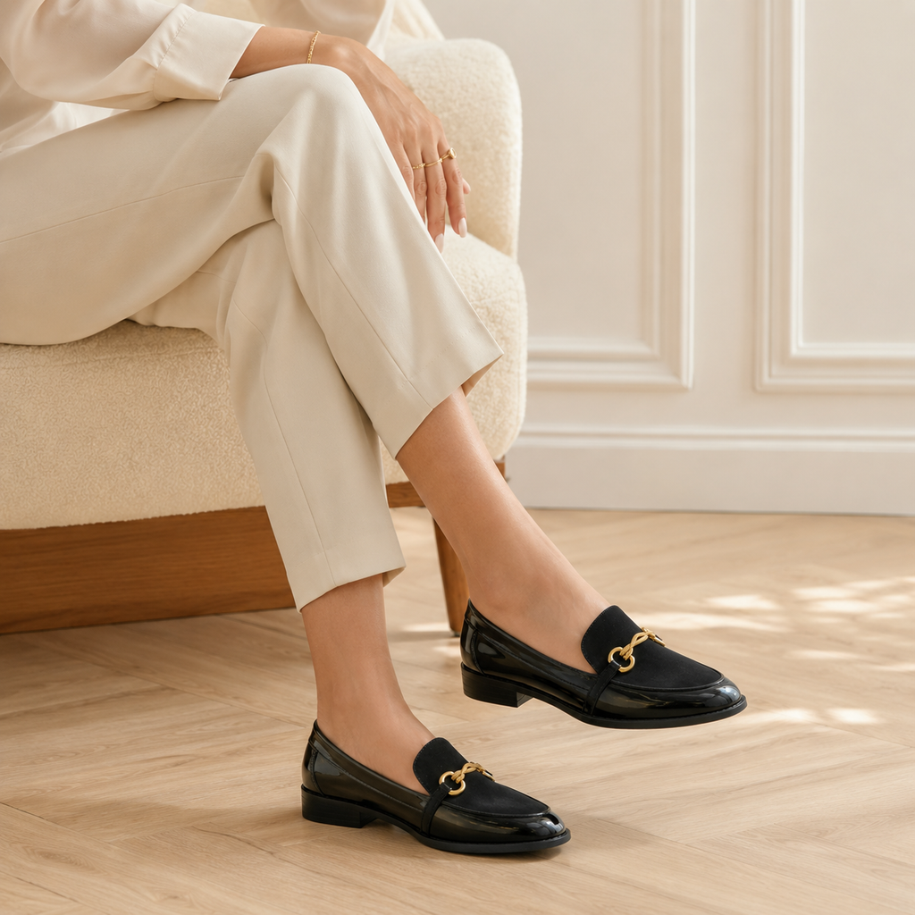 Women's Patent Loafers – Gold Horsebit