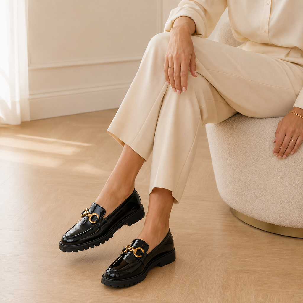 Women's Platform Loafers with Thick Sole