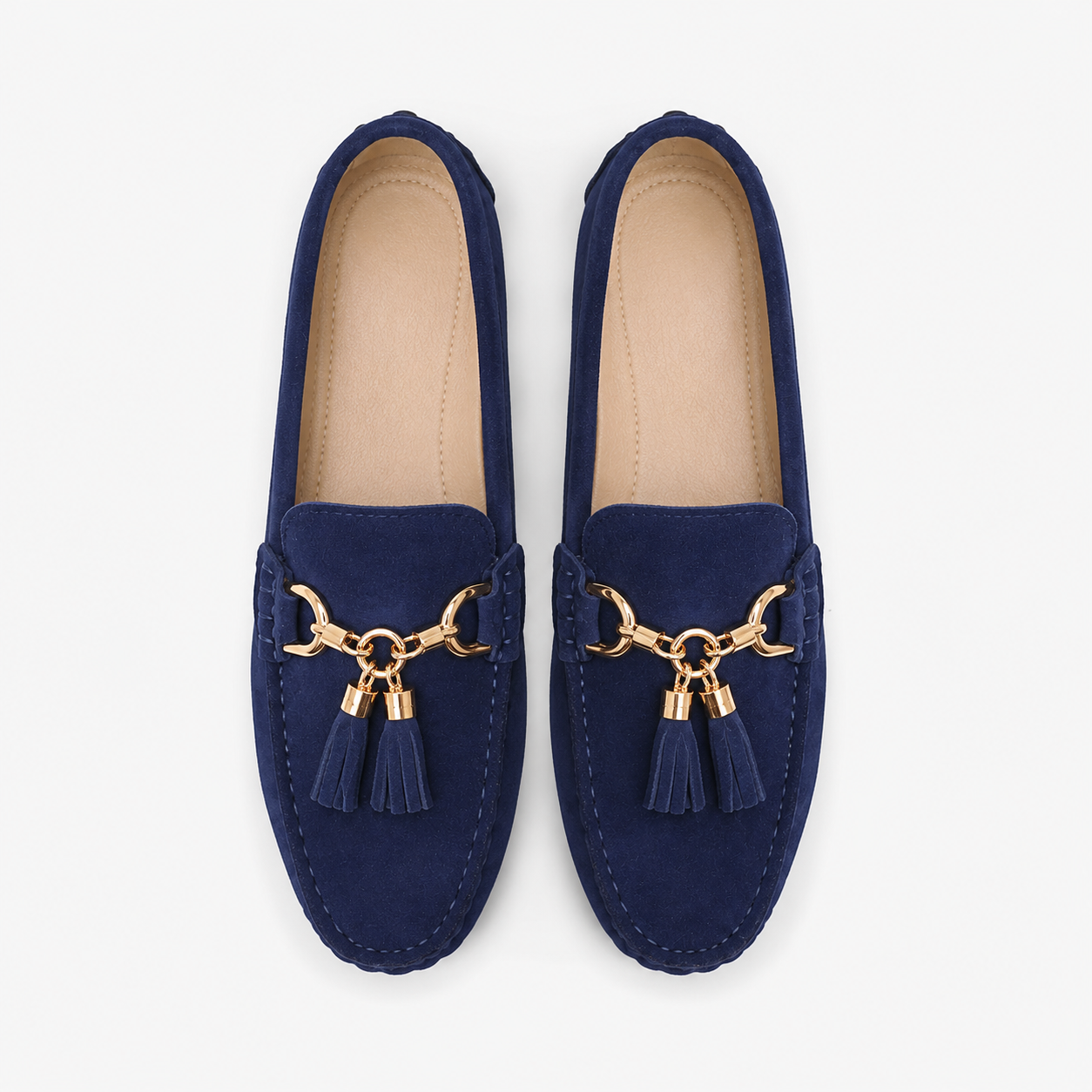 Women's Suede Loafers – Navy Blue