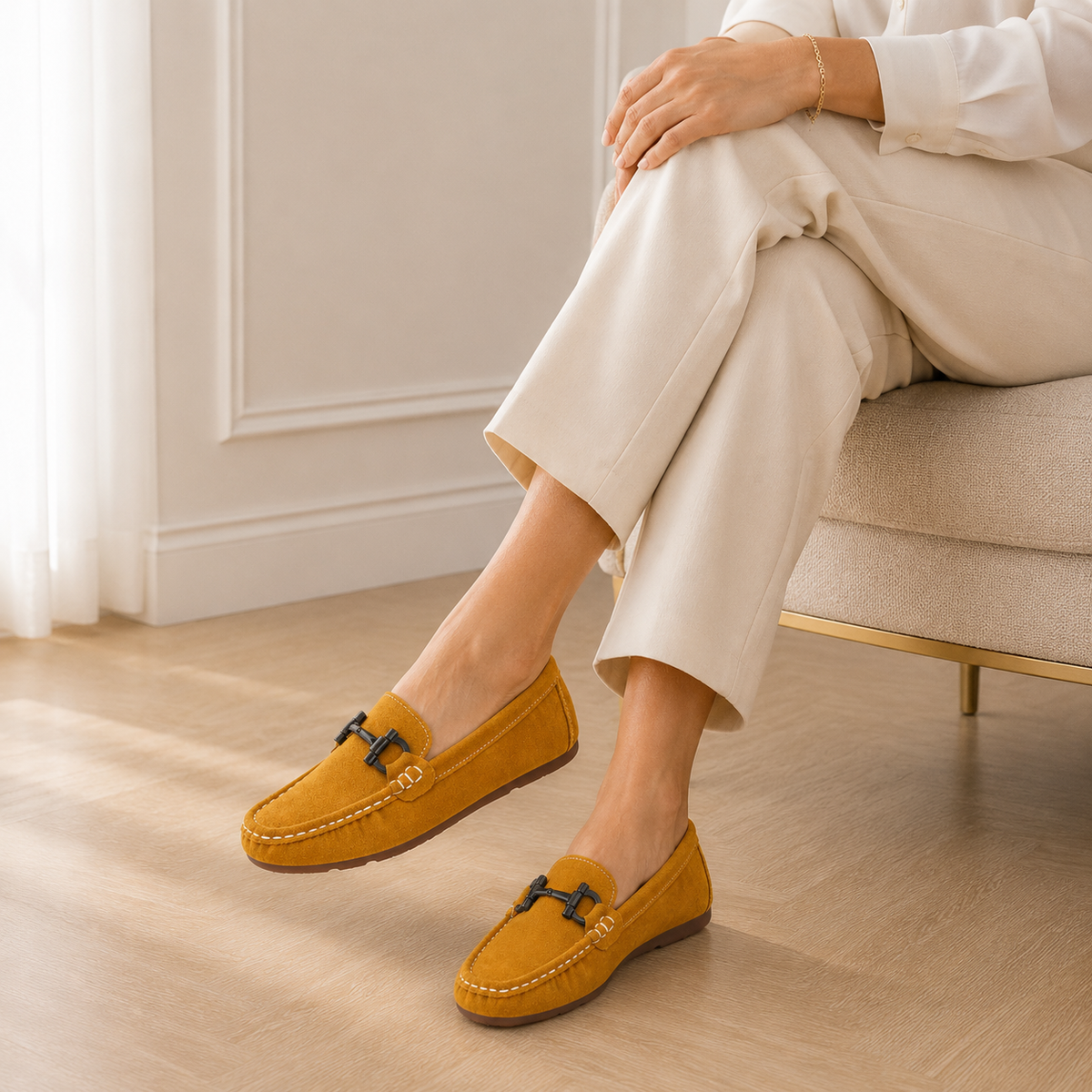 Women's Horsebit Suede Loafers