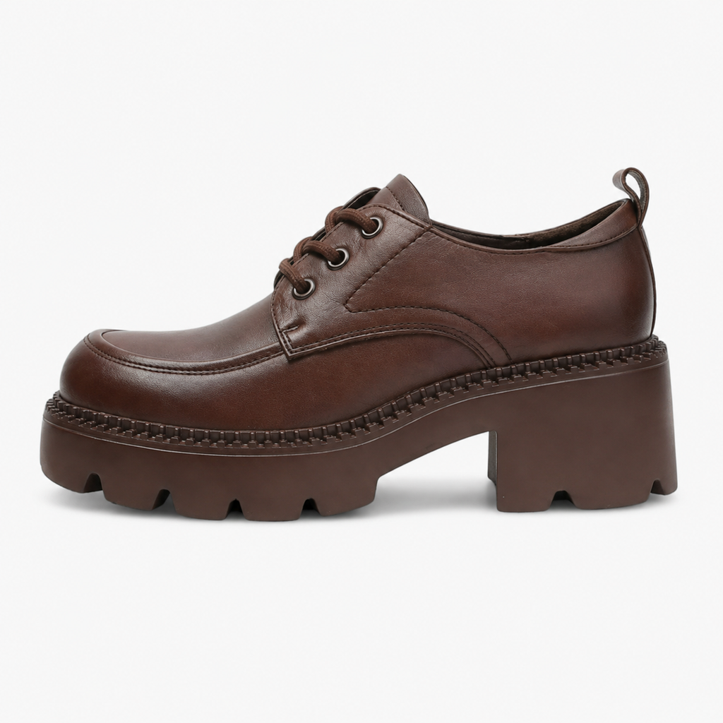 Women's Platform Loafers with Notched Sole