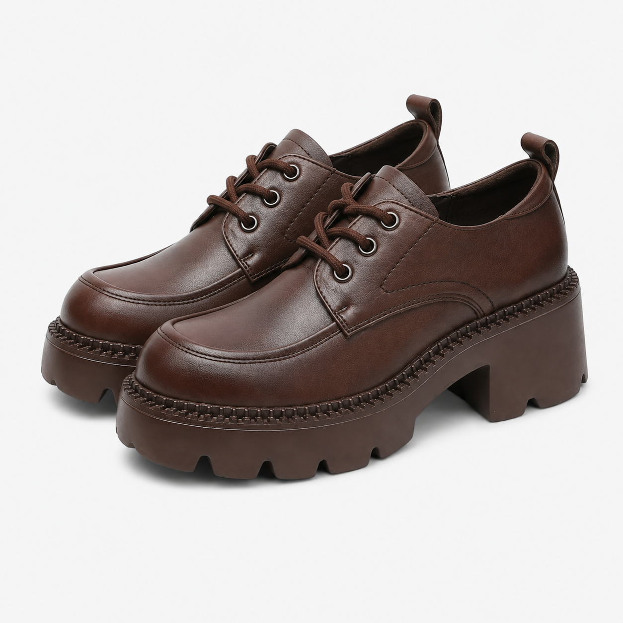 Women's Platform Loafers with Notched Sole
