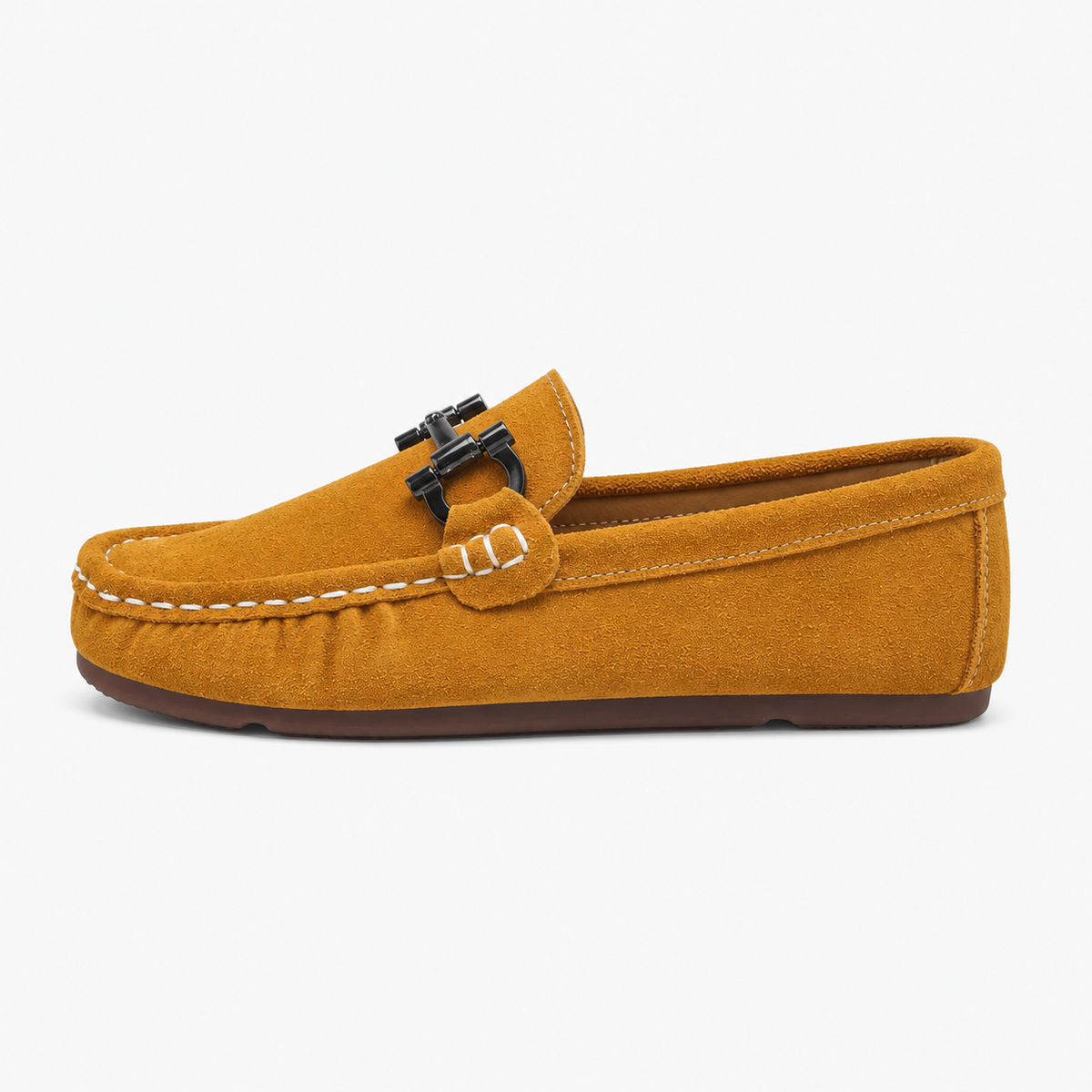 Boys' Camel Suede Loafers
