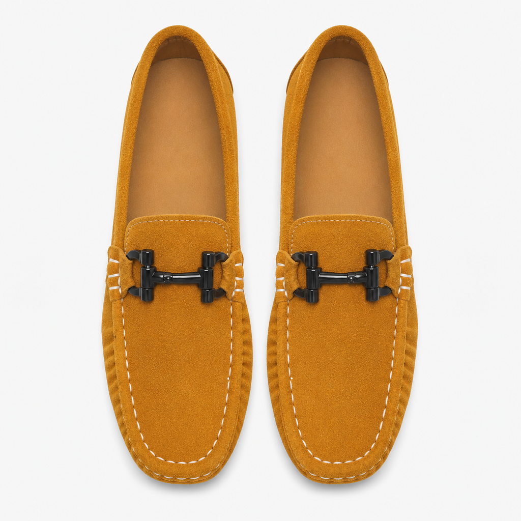 Boys' Camel Suede Loafers