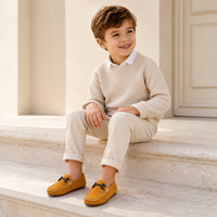 Boys' Camel Suede Loafers