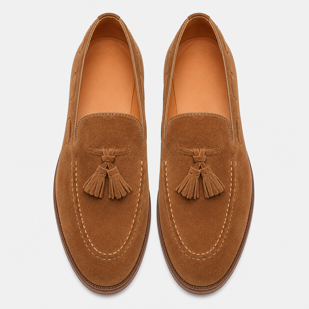 Men's Suede Tasseled Loafers