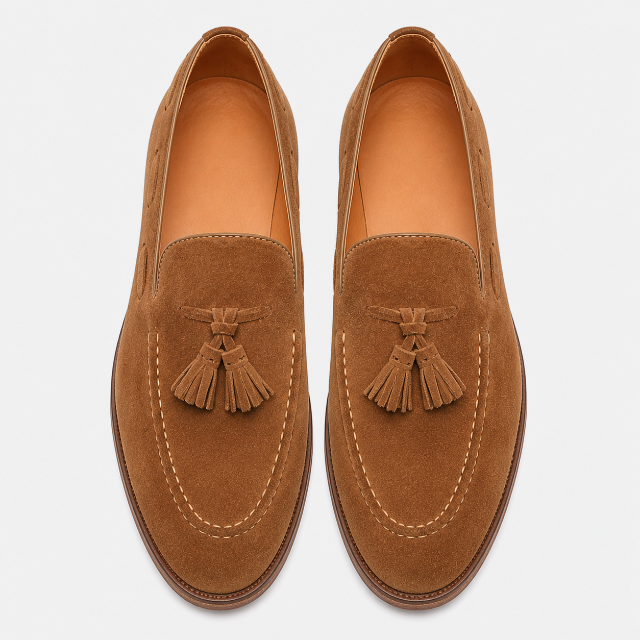 Men's Suede Tasseled Loafers