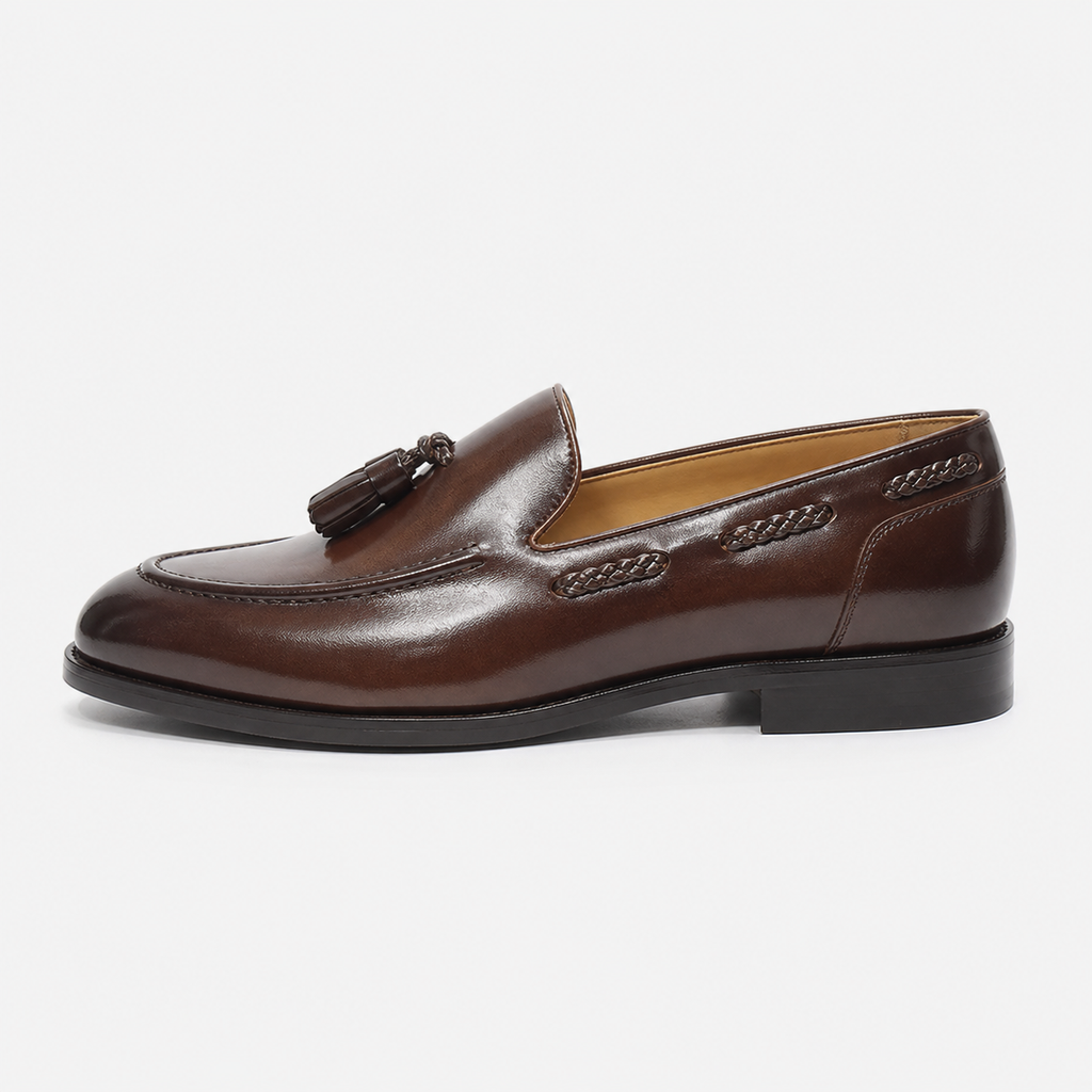 Men's Brown Tasseled Loafers