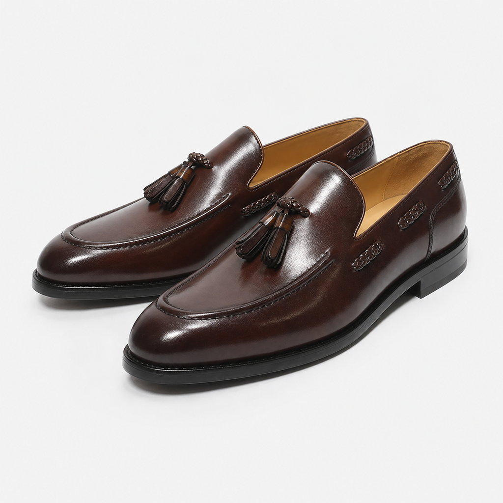 Men's Brown Tasseled Loafers