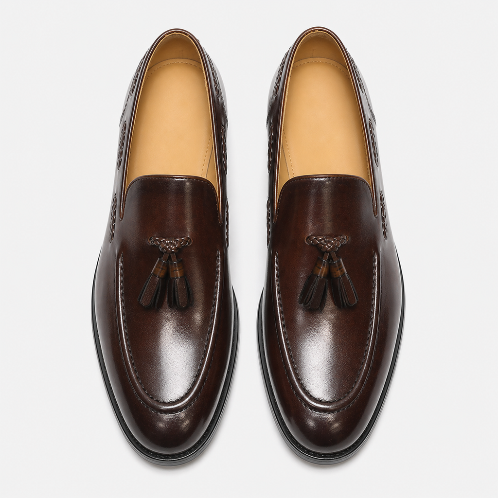 Men's Brown Tasseled Loafers