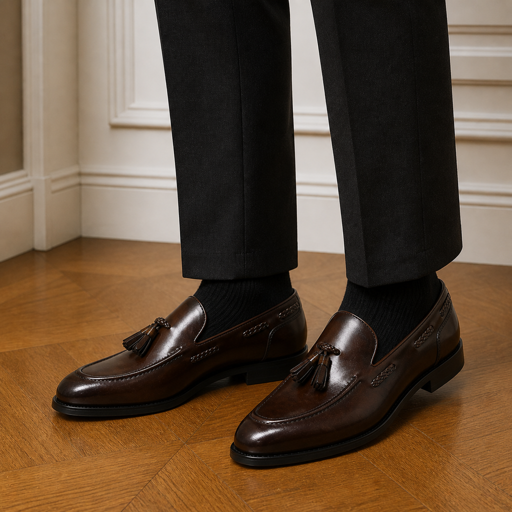 Men's Brown Tasseled Loafers