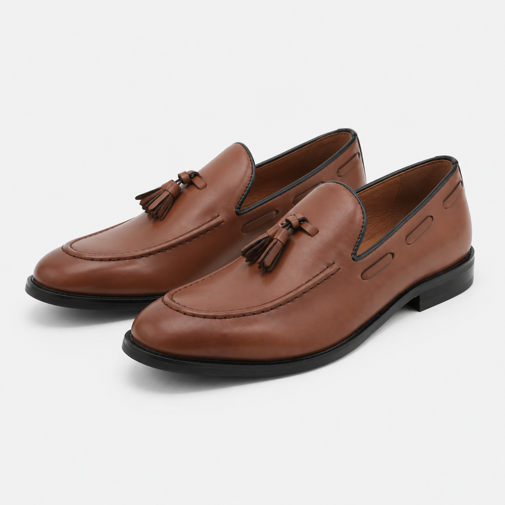 Men's Tasseled Loafers – Cognac