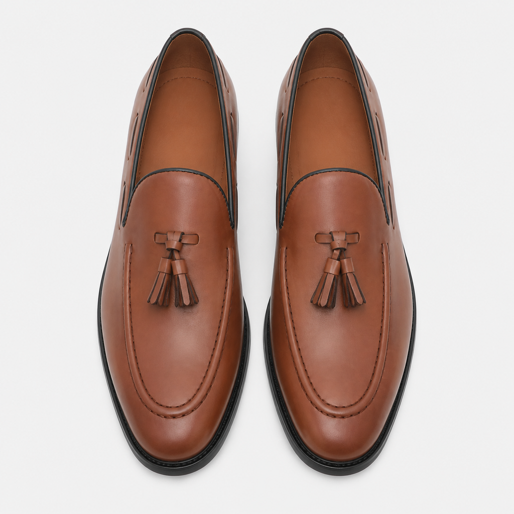 Men's Tasseled Loafers – Cognac