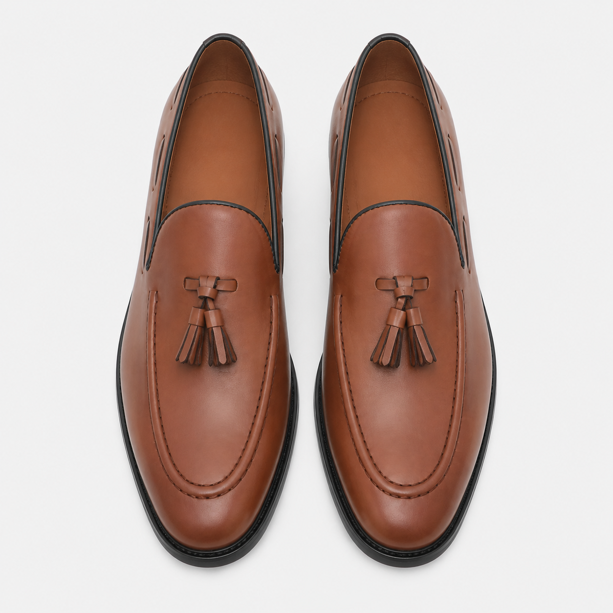 Men's Tasseled Loafers – Cognac