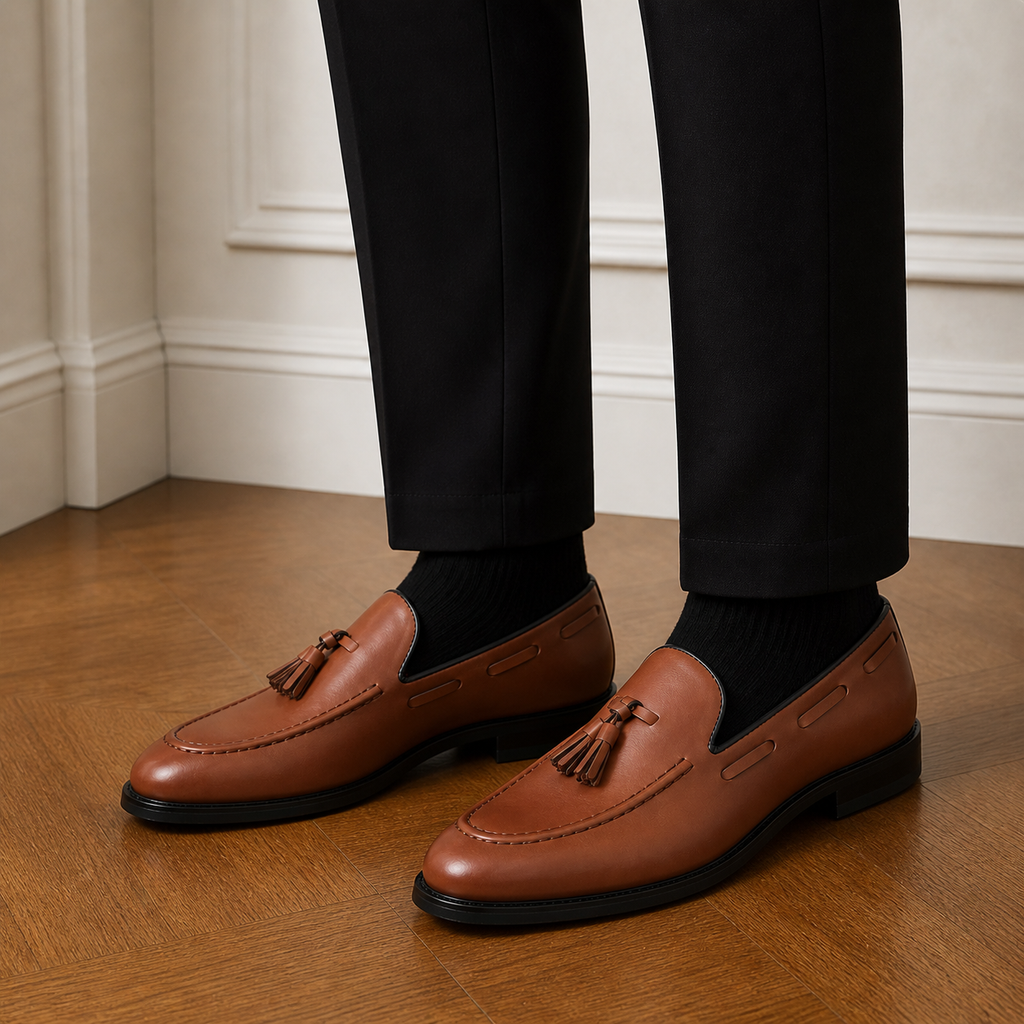 Men's Tasseled Loafers – Cognac
