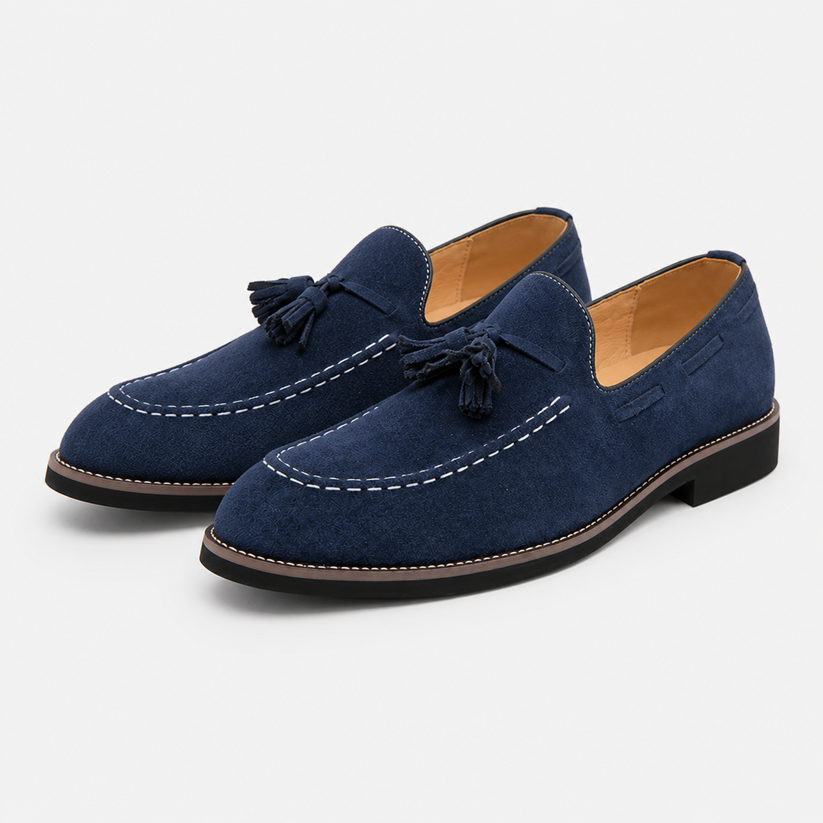 Men's Tasseled Loafers – Navy Blue