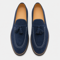 Men's Tasseled Loafers – Navy Blue